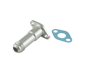 38.1mm 10AN 75mm Extended Oil Drain Silver