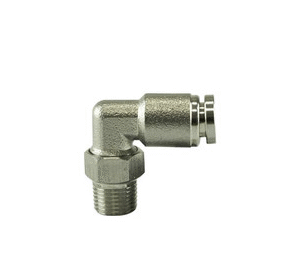1/8" NPT 90Deg Pushloc Fitting - SS - 1/4"