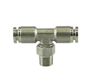 1/8" NPT Tee Pushloc Fitting - SS - 1/4"
